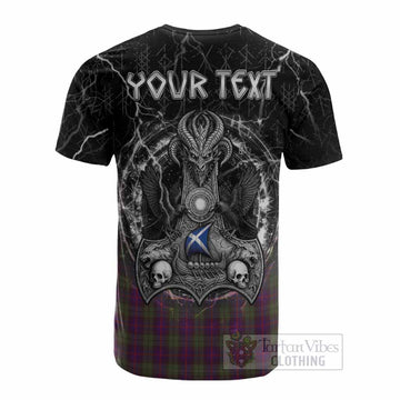 Urquhart Tartan Crest Cotton T-shirt Celtic Odin's Raven Legacy