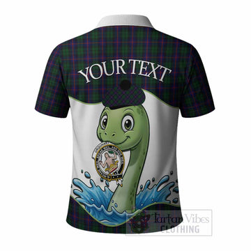 Urquhart Tartan Crest Cute Nessie Polo Shirt Scottish Loch Ness Monster