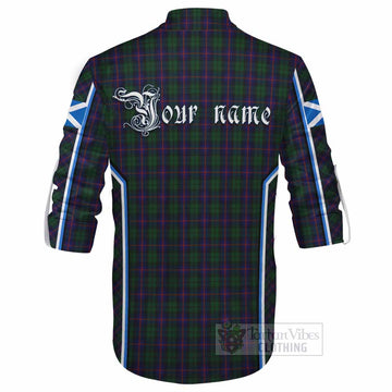 Urquhart Tartan Crest Ghillie Kilt Shirt Scotland Coat of Arm Flag Style
