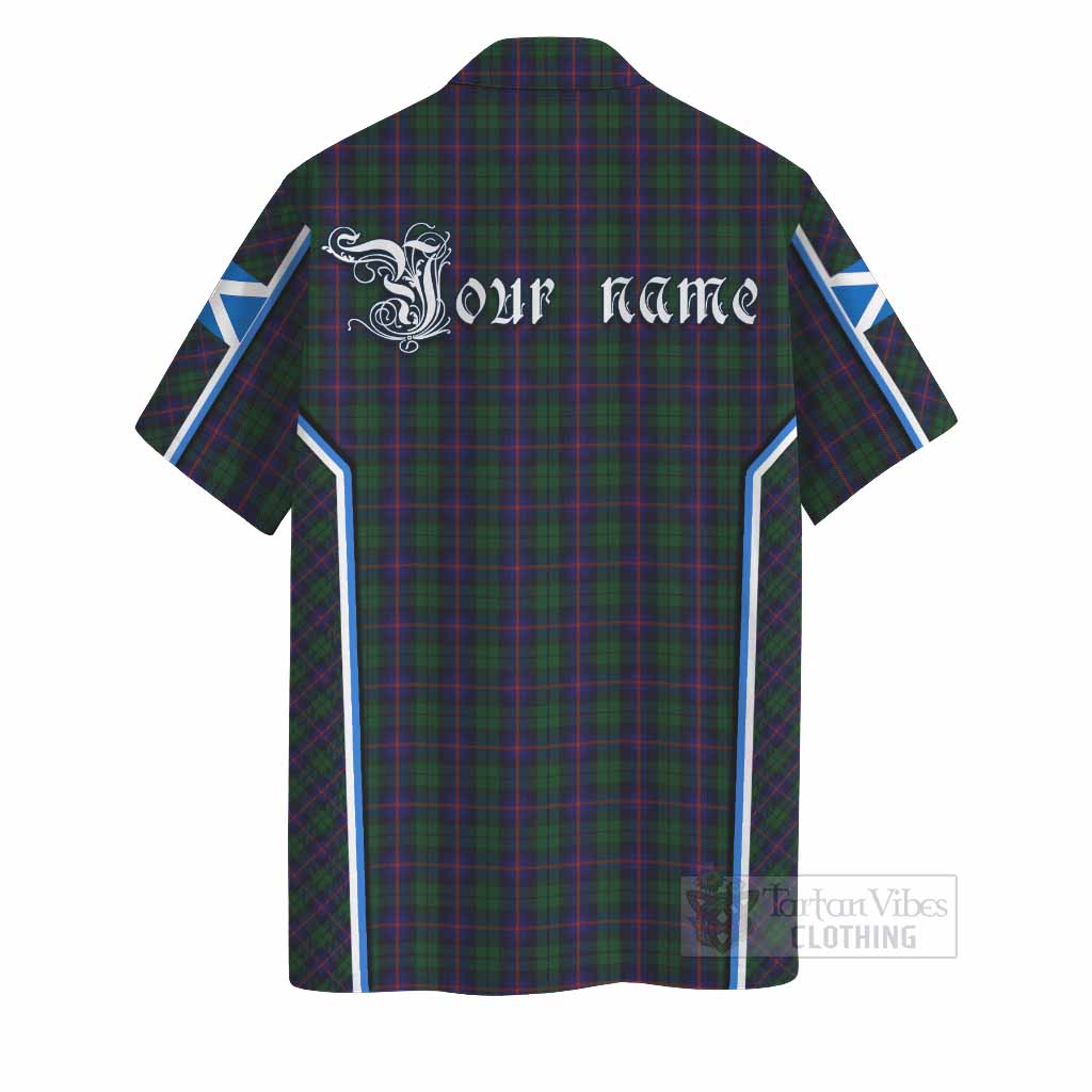 Urquhart Tartan Crest Hawaiian Shirt Scotland Coat of Arm Flag Style - Tartan Vibes Clothing