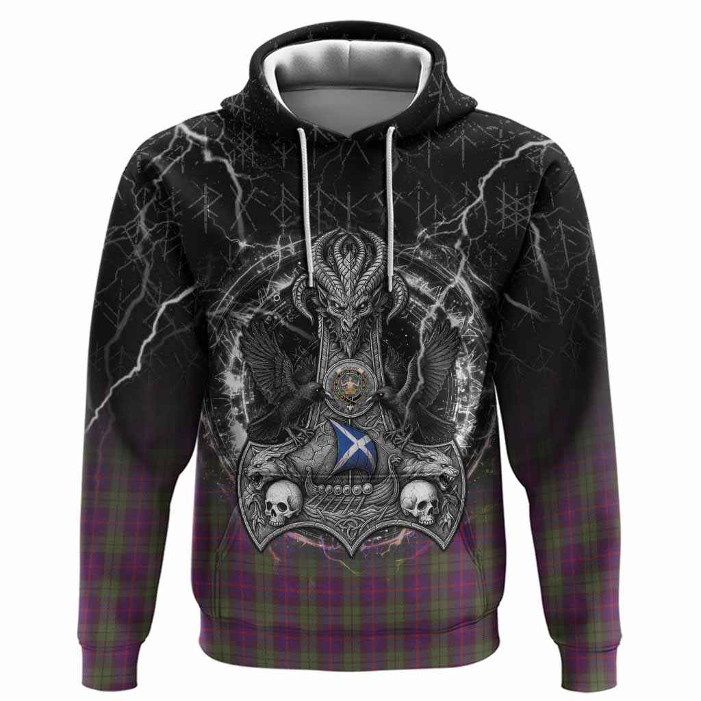 Urquhart Tartan Crest Hoodie Celtic Odin's Raven Legacy