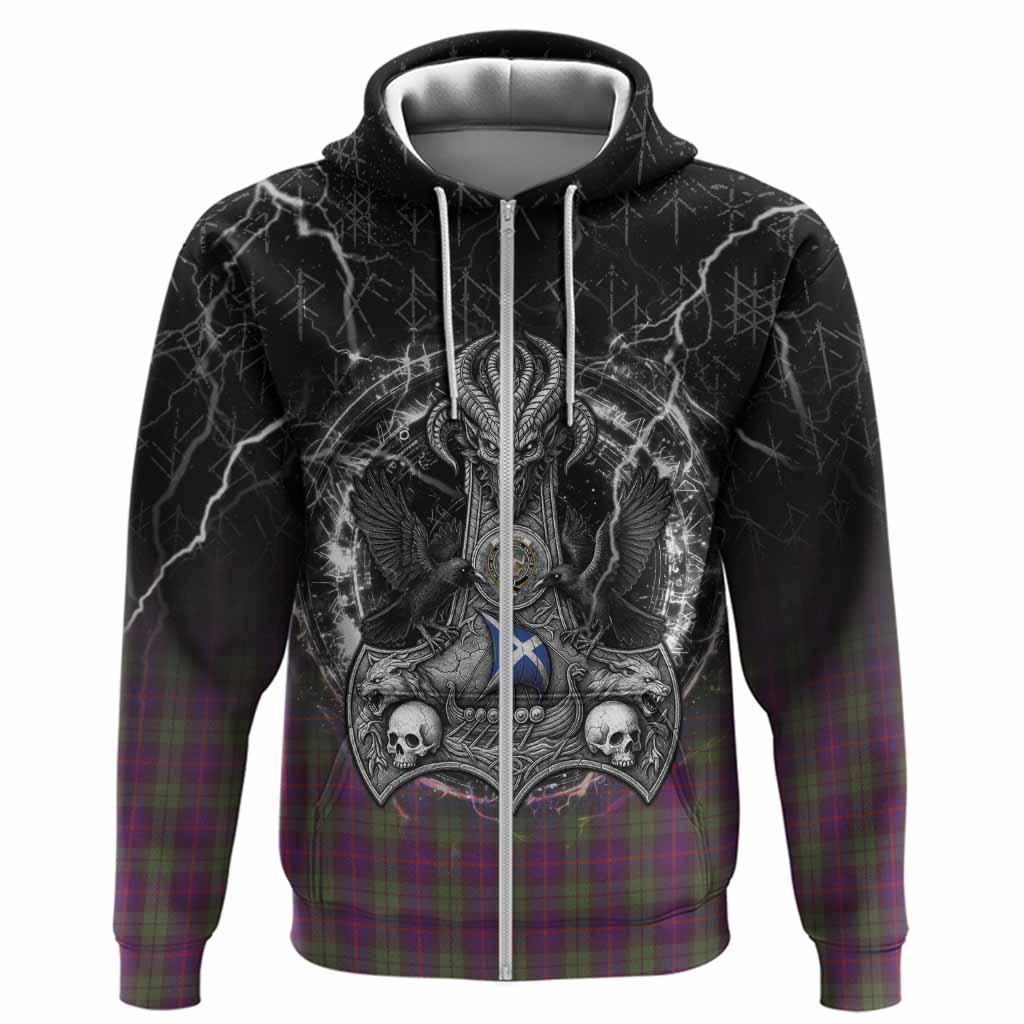 Urquhart Tartan Crest Hoodie Celtic Odin's Raven Legacy