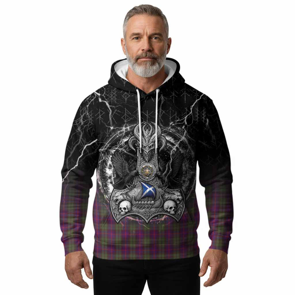 Urquhart Tartan Crest Hoodie Celtic Odin's Raven Legacy