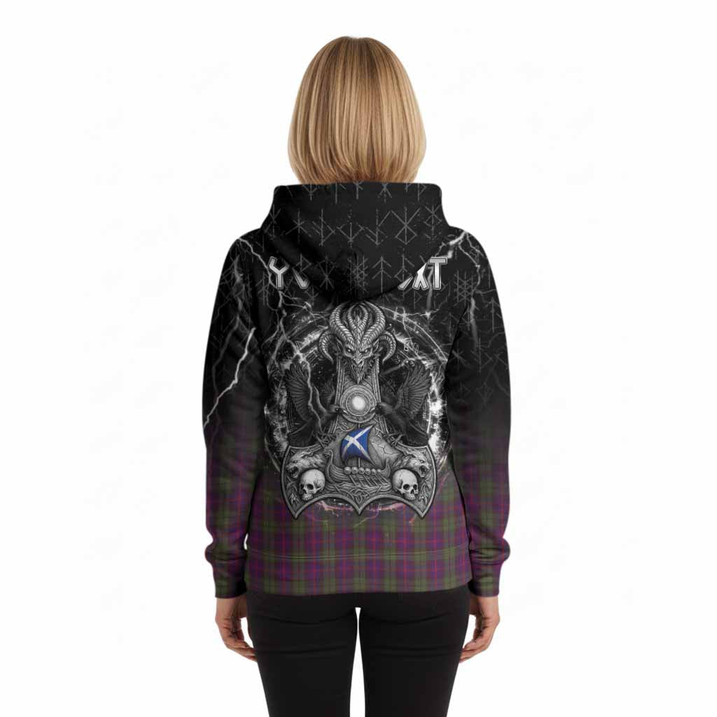 Urquhart Tartan Crest Hoodie Celtic Odin's Raven Legacy