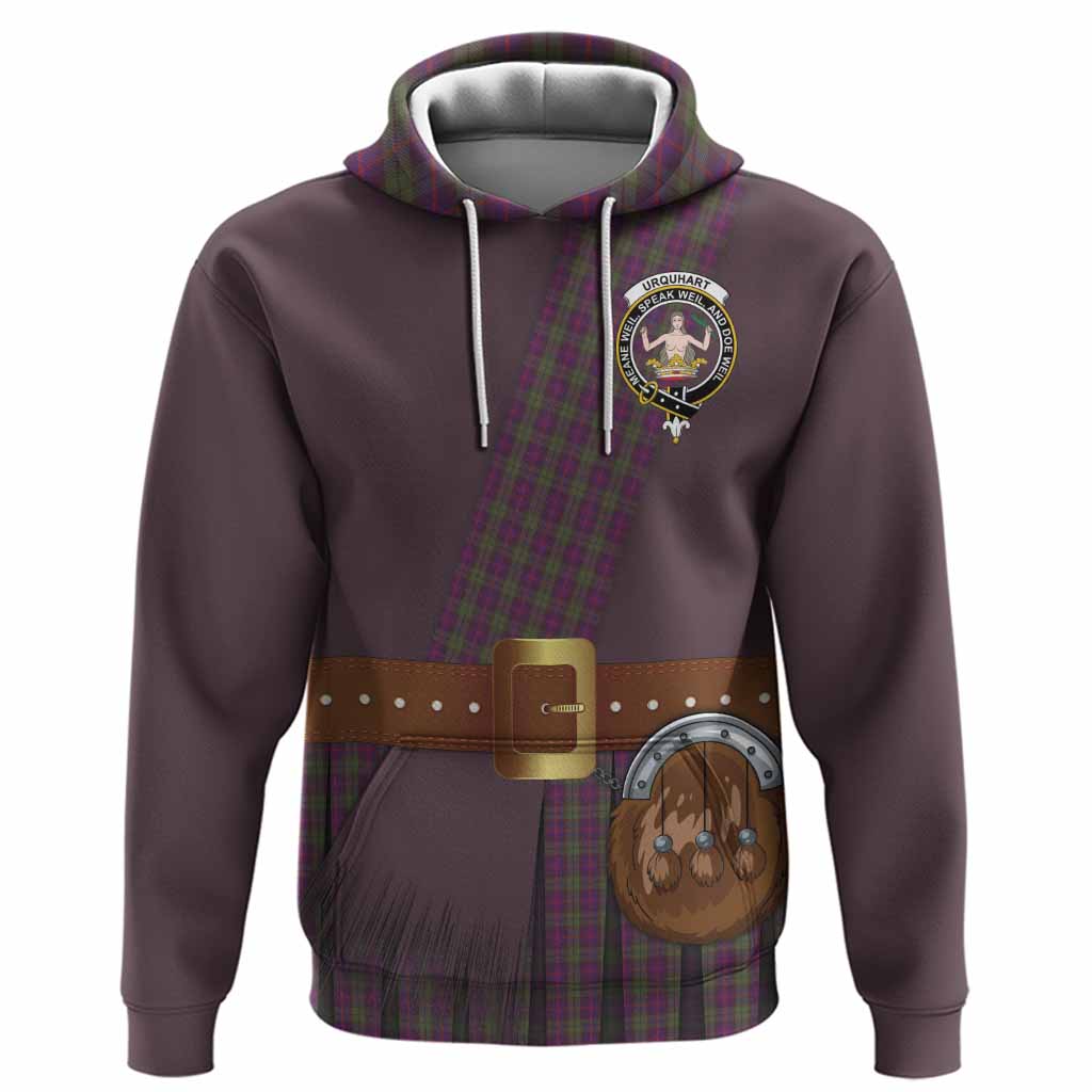 Urquhart Tartan Crest Hoodie Kilt Costume Style