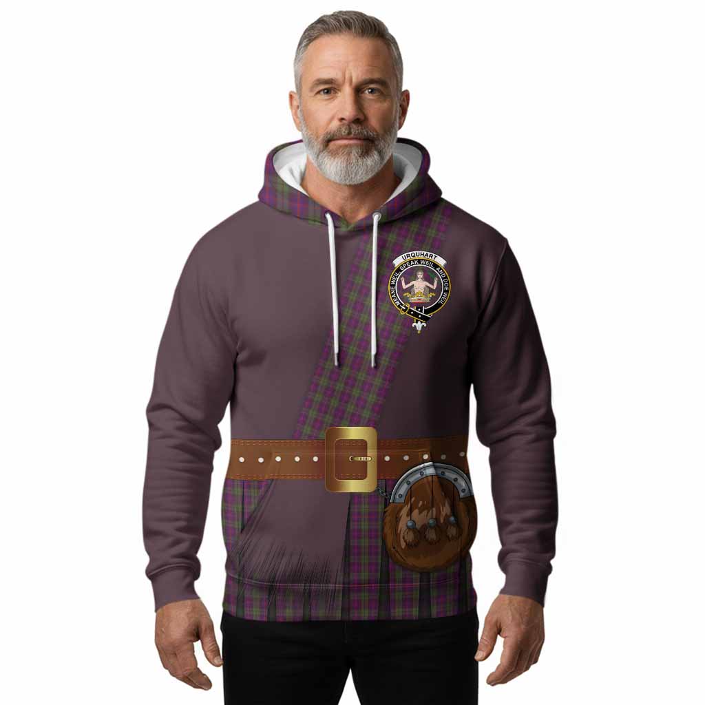 Urquhart Tartan Crest Hoodie Kilt Costume Style