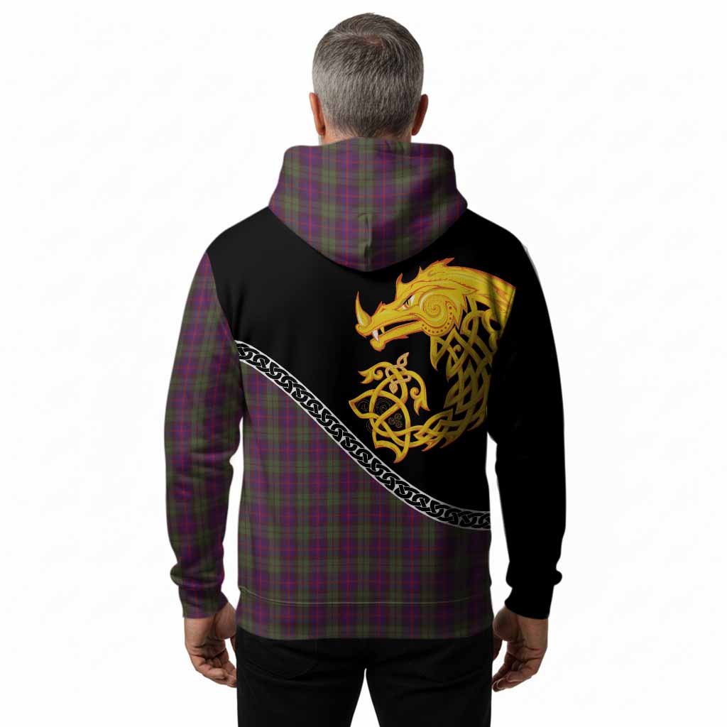Urquhart Tartan Crest Hoodie Legendary Dragon Knot Half Style