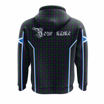 Urquhart Tartan Crest Hoodie Scotland Coat of Arm Flag Style