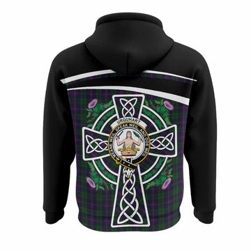 Urquhart Tartan Crest Hoodie Scottish Thistle Celtic Cross Alba Gu Brath