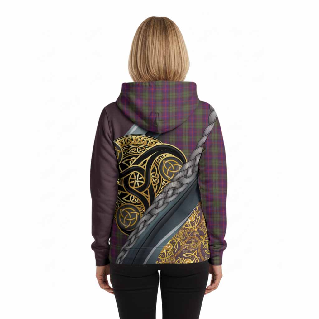 Urquhart Tartan Crest Hoodie Scottish Triskele Celtic