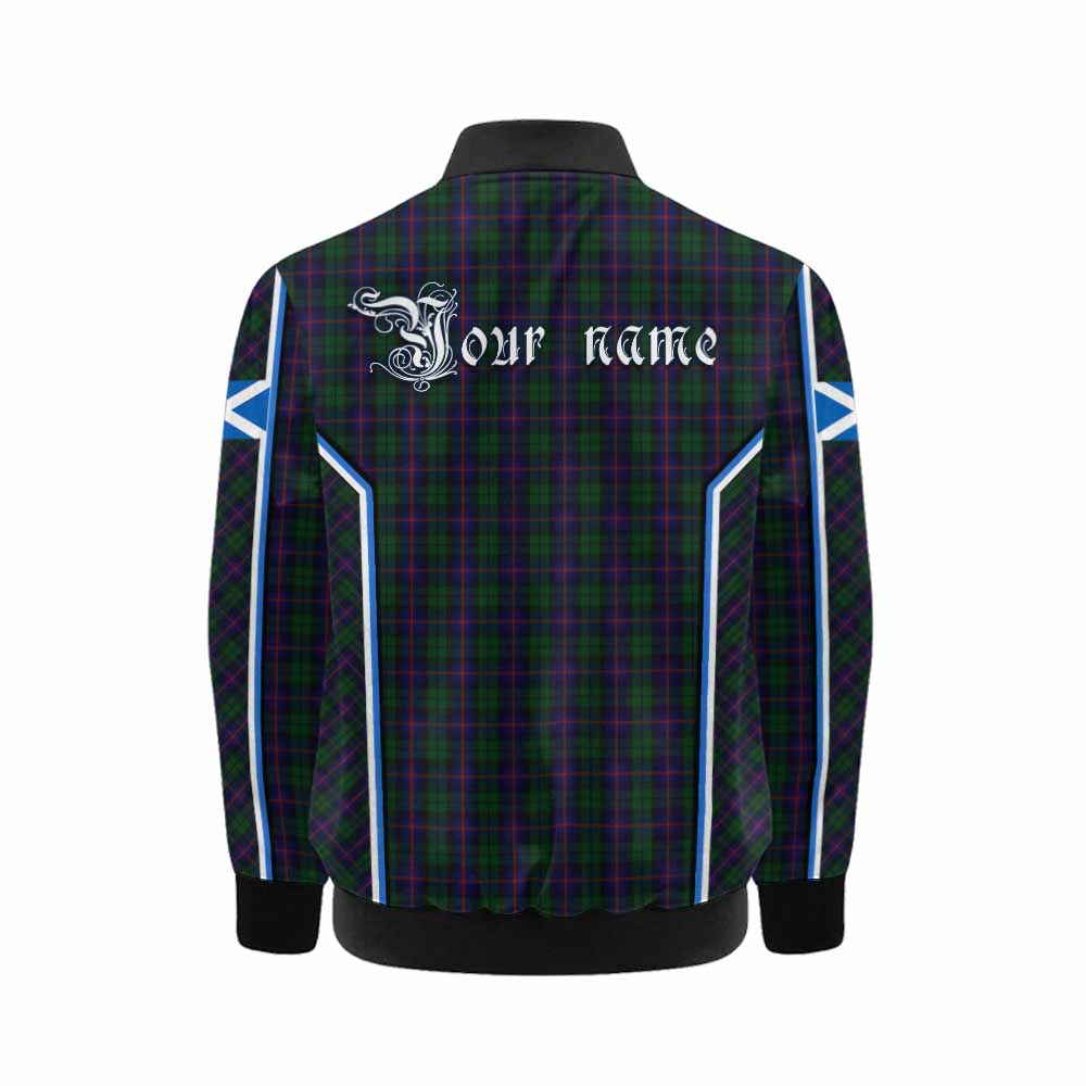 Urquhart Tartan Crest Kid Bomber Jacket Scotland Coat of Arm Flag Style - Tartan Vibes Clothing