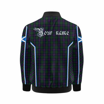 Urquhart Tartan Crest Kid Bomber Jacket Scotland Coat of Arm Flag Style - Tartan Vibes Clothing