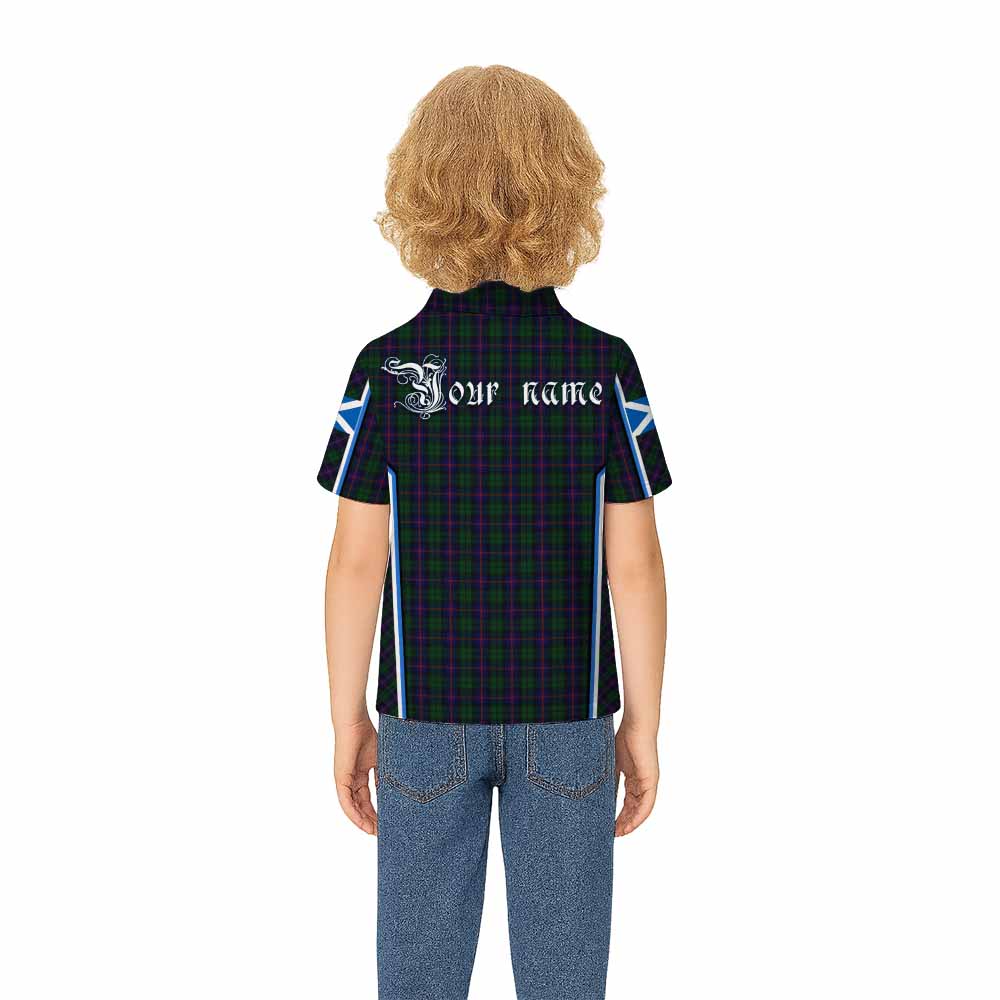 Urquhart Tartan Crest Kid Polo Shirt Scotland Coat of Arm Flag Style - Tartan Vibes Clothing
