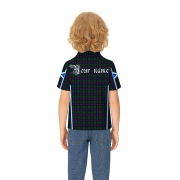 Urquhart Tartan Crest Kid Polo Shirt Scotland Coat of Arm Flag Style - Tartan Vibes Clothing