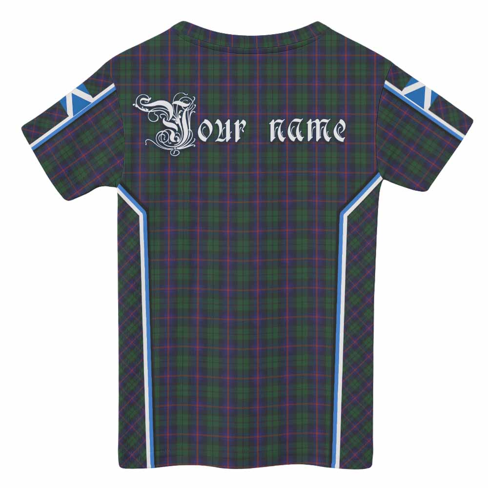 Urquhart Tartan Crest Kid T-shirt Scotland Coat of Arm Flag Style - Tartan Vibes Clothing