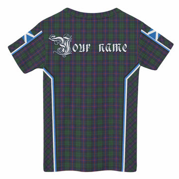 Urquhart Tartan Crest Kid T-shirt Scotland Coat of Arm Flag Style - Tartan Vibes Clothing