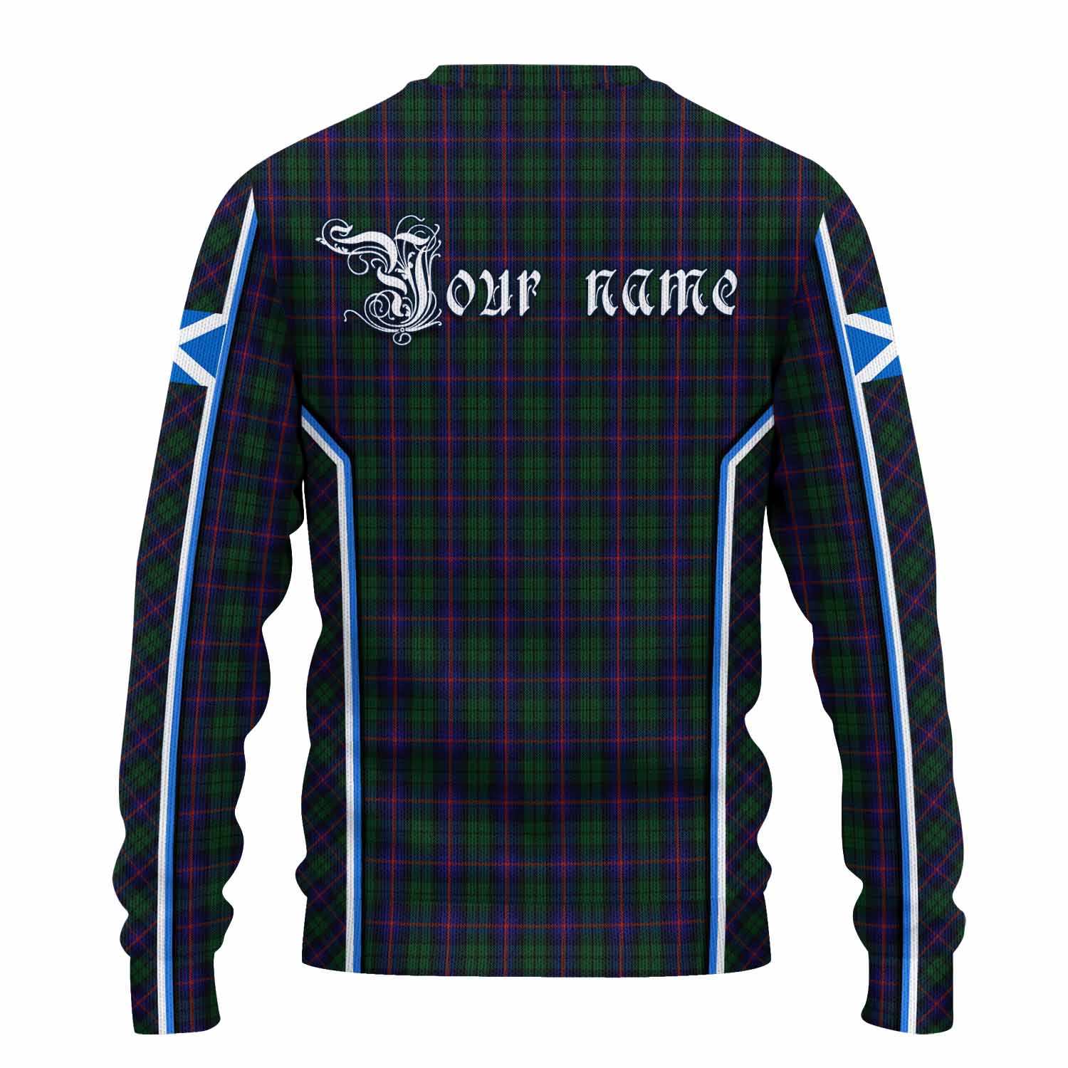 Urquhart Tartan Crest Knitted Sweater Scotland Coat of Arm Flag Style - Tartan Vibes Clothing