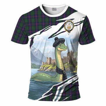 Urquhart Tartan Crest Loch Ness Monster Scottish Heritage Art T-Shirt