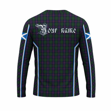 Urquhart Tartan Crest Long Sleeve T-Shirt Scotland Coat of Arm Flag Style - Tartan Vibes Clothing