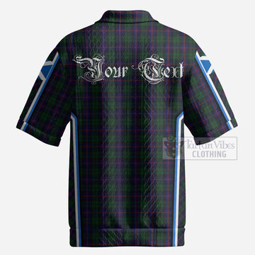 Urquhart Tartan Crest Men’s Polo Sweater Top Scotland Coat of Arm Flag Style