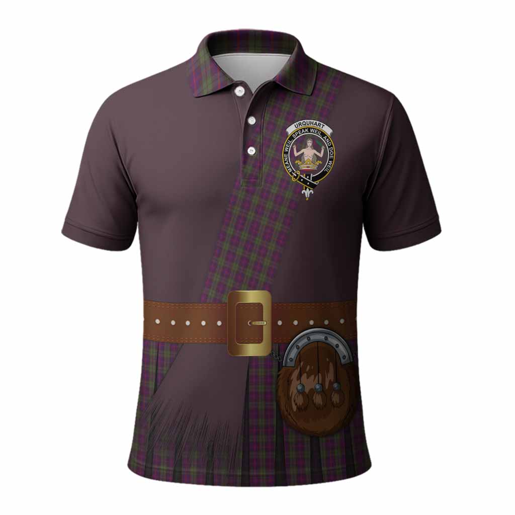 Urquhart Tartan Crest Polo Shirt Kilt Costume Style