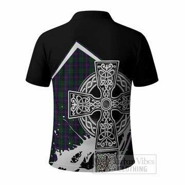 Urquhart Tartan Crest Polo Shirt Scottish Celtic Cross Heritage - Tartan Vibes Clothing