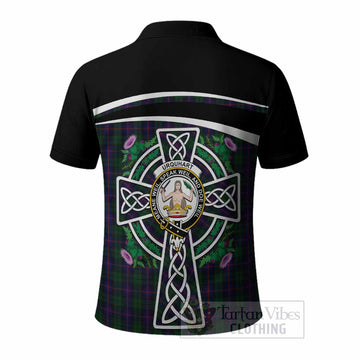 Urquhart Tartan Crest Polo Shirt Scottish Thistle Celtic Cross Alba Gu Brath