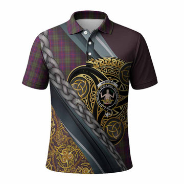 Urquhart Tartan Crest Polo Shirt Scottish Triskele Celtic