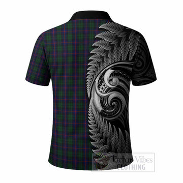 Urquhart Tartan Crest Polo Shirt With New Zealand Silver Fern Maori Koru