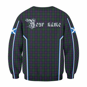 Urquhart Tartan Crest Sweatshirt Scotland Coat of Arm Flag Style
