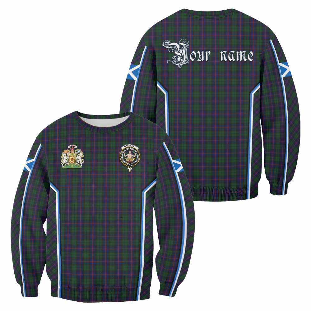 Urquhart Tartan Crest Sweatshirt Scotland Coat of Arm Flag Style - Tartan Vibes Clothing