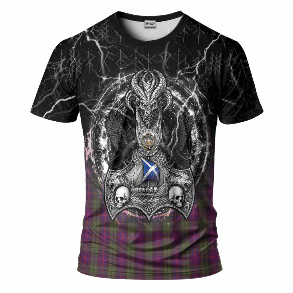 Urquhart Tartan Crest T-Shirt Celtic Odin's Raven Legacy