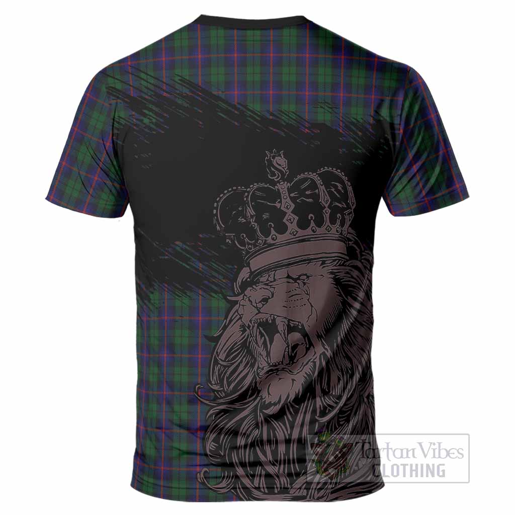 Urquhart Tartan Crest T-Shirt Crowned Lion Heritage Style