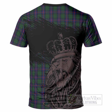Urquhart Tartan Crest T-Shirt Crowned Lion Heritage Style