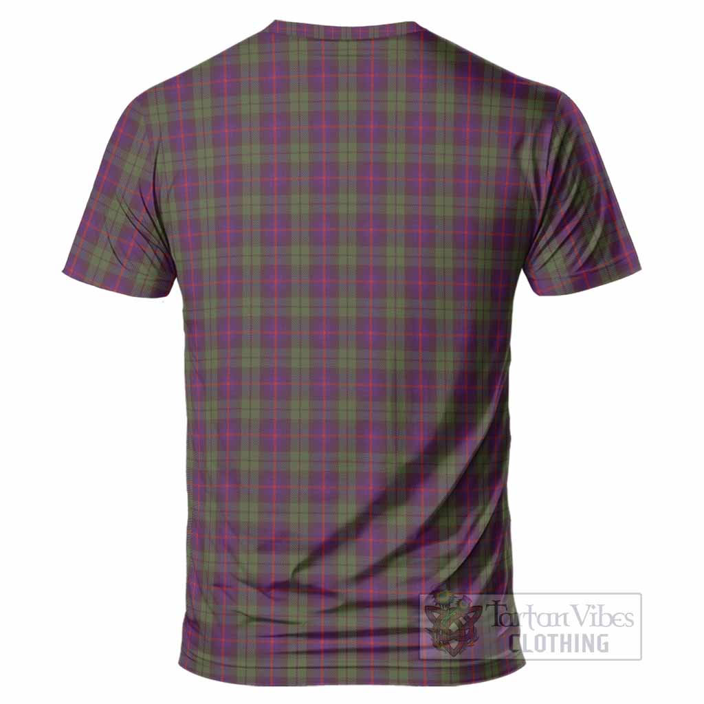 Urquhart Tartan Crest T-Shirt Ferocious Lion Style