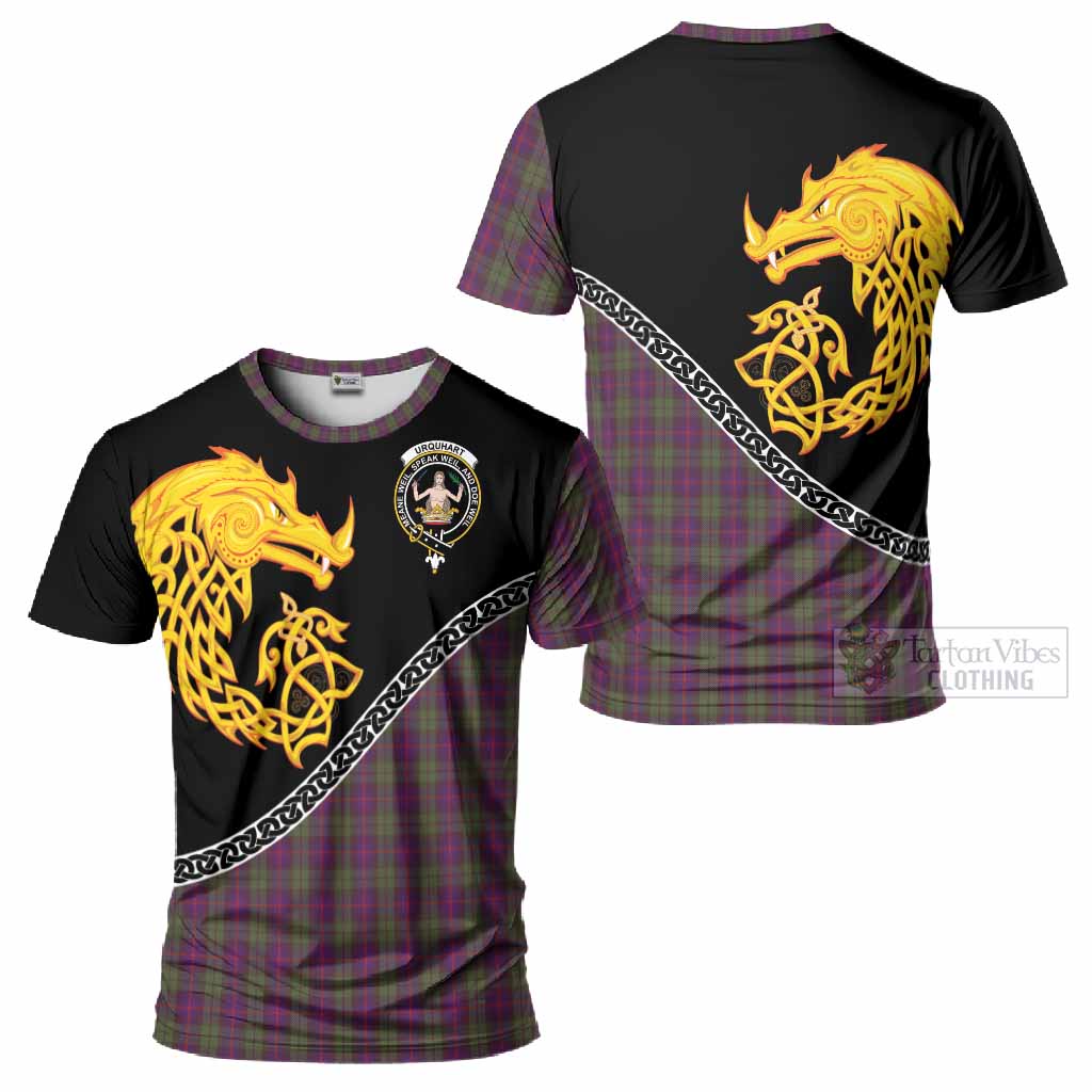 Urquhart Tartan Crest T-Shirt Legendary Dragon Knot Half Style