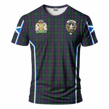 Urquhart Tartan Crest T-shirt Scotland Coat of Arm Flag Style - Tartan Vibes Clothing