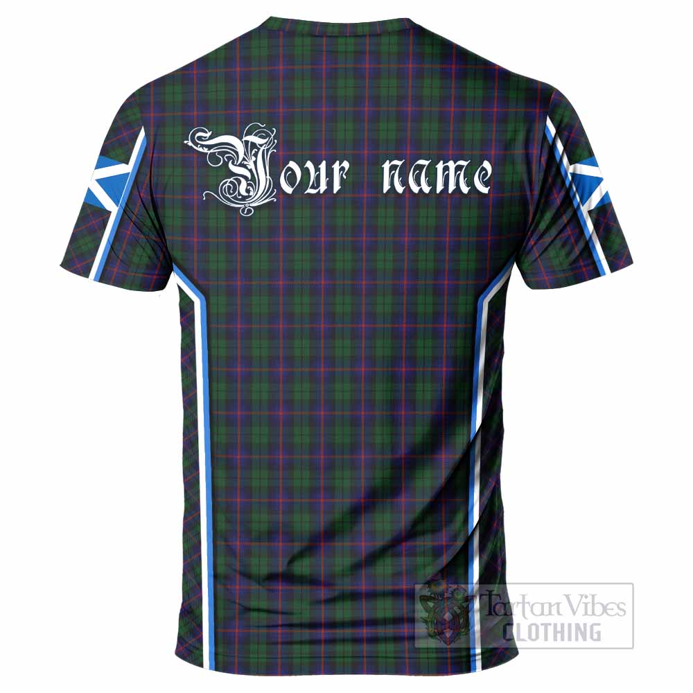 Urquhart Tartan Crest T-shirt Scotland Coat of Arm Flag Style - Tartan Vibes Clothing