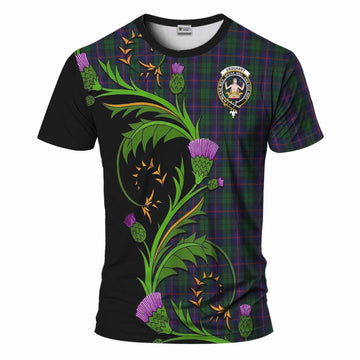 Urquhart Tartan Crest T-Shirt Scottish Thistle Pride Heritage Art