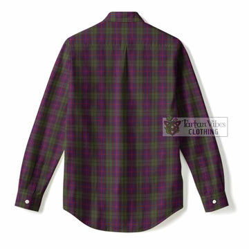 Urquhart Tartan Crest Women Casual Shirt Ferocious Lion Style