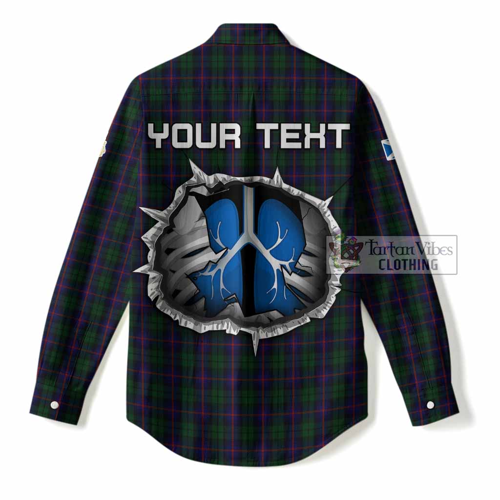Urquhart Tartan Crest Women Casual Shirt Scotland In My Veins