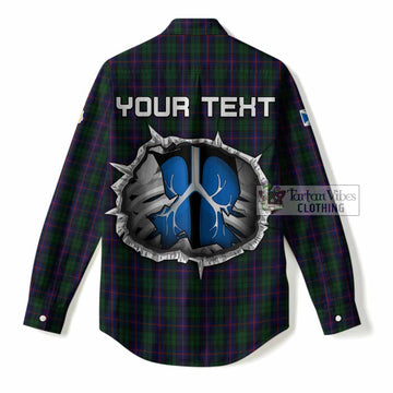 Urquhart Tartan Crest Women Casual Shirt Scotland In My Veins