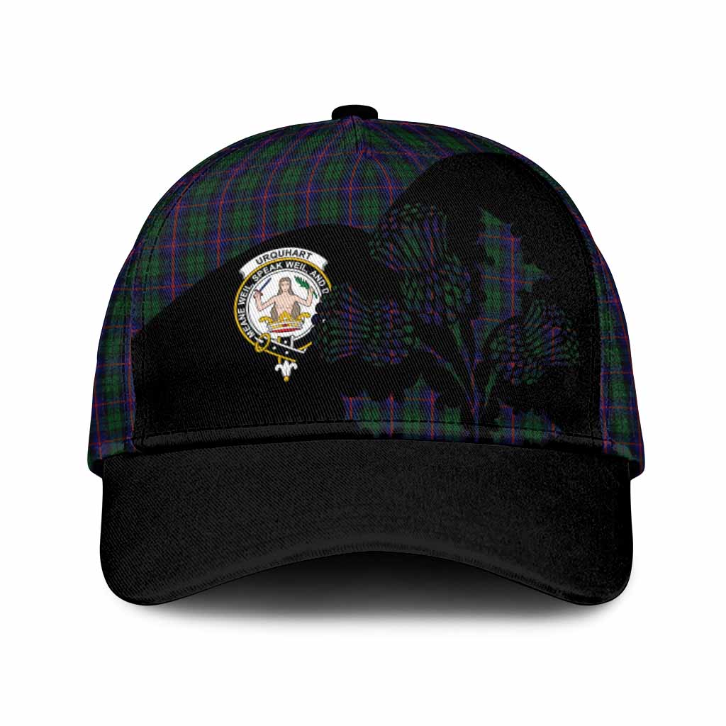 Urquhart Tartan Family Crest Classic Cap Scotland Thistle Floral Flag Style