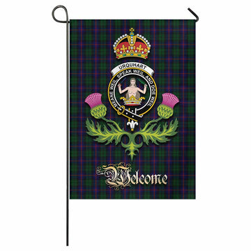 Urquhart Tartan Family Crest Garden Flag Royal Thistle Welcome Style - Tartan Vibes Clothing