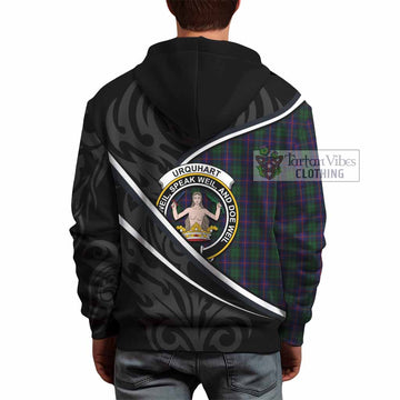 Urquhart Tartan Family Crest Hoodie Celtic Scottish Thistle Floral - Tartan Vibes Clothing