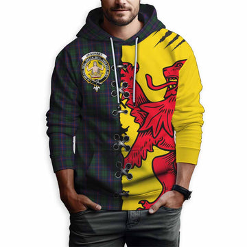 Urquhart Tartan Family Crest Hoodie Lion Rampant Honor - Tartan Vibes Clothing