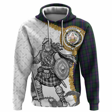 Urquhart Tartan Family Crest Hoodie Scottish Highland Warrior Celtic Knot Thistle