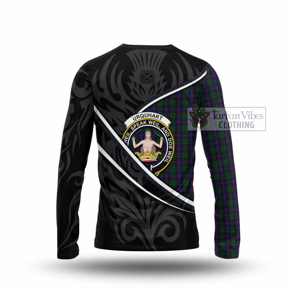 Urquhart Tartan Family Crest Long Sleeve T-Shirt Celtic Scottish Thistle Floral - Tartan Vibes Clothing