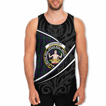 Urquhart Tartan Family Crest Men Tank Top Celtic Scottish Thistle Floral - Tartan Vibes Clothing