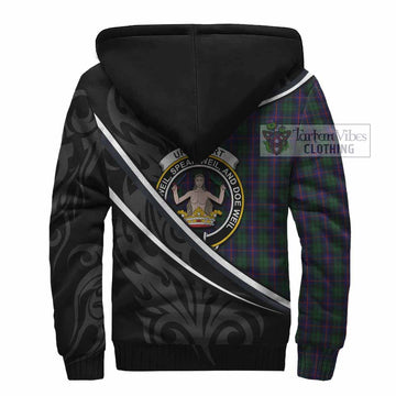 Urquhart Tartan Family Crest Sherpa Hoodie Celtic Scottish Thistle Floral - Tartan Vibes Clothing